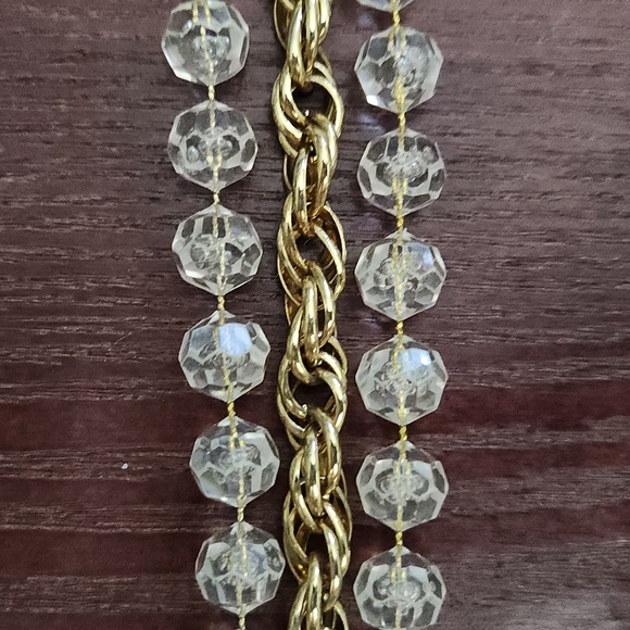 SARAH COVENTRY Vintage multi strand named GOLDEN ICE 7.5 " three strand bracelet - Picture 4 of 11